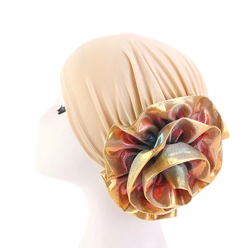 Женская растягивающаяся Шапка-бини с лазерным дизайном головной платок
