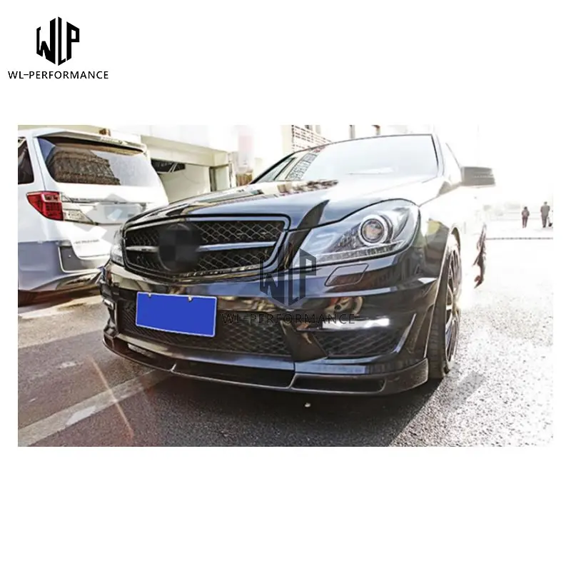 Для Mercedes Benz C Class W204 ремонт C63 Комплект кузова передний бампер спойлер диффузор