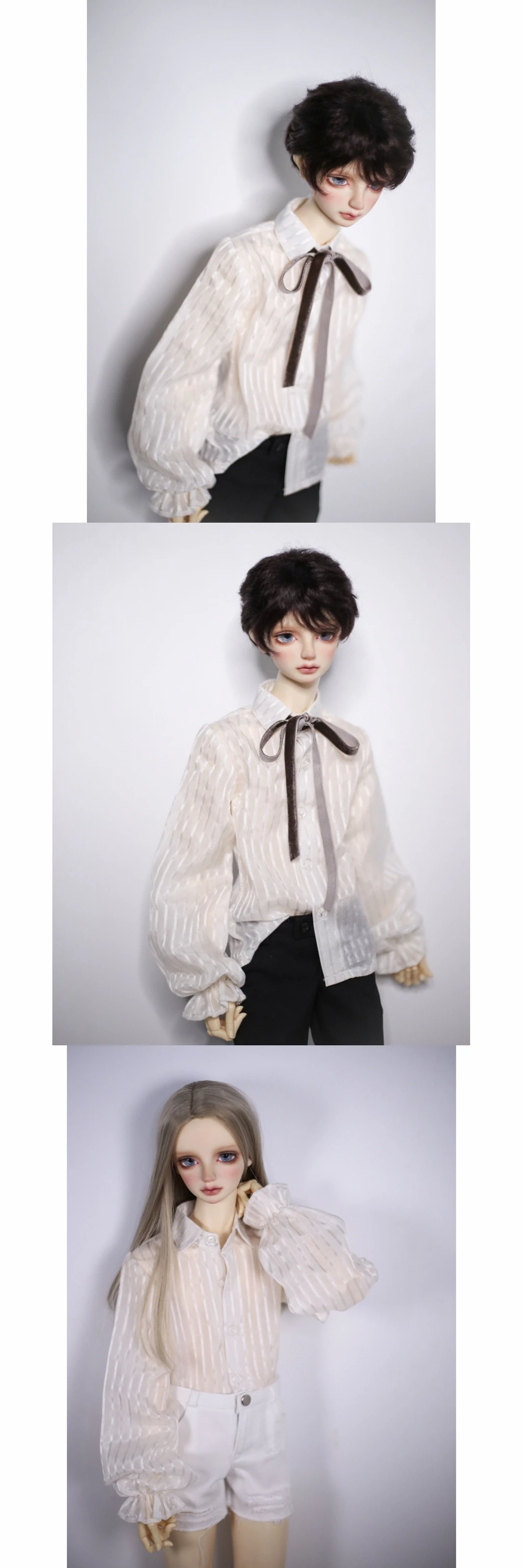 BJD Ретро белая рубашка наряды верхняя одежда для 1/4 1/3 SD17 70 см 1" 24" высокий BJD кукла MSD SD DK DZ AOD DD кукла HEDUOEP