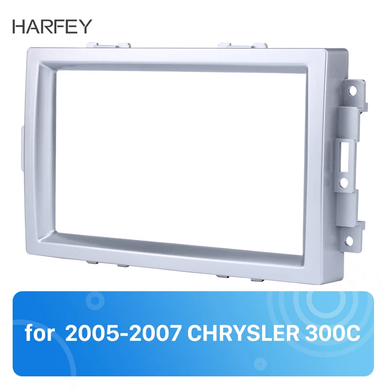 Harfey 2din Серебристая Автомобильная радиоустановка для 2005 2006 2007 CHRYSLER 300C комплект