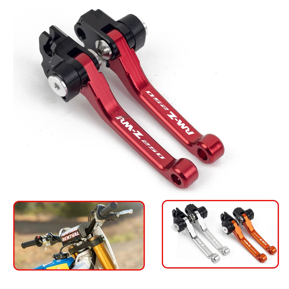 

Motorcycle CNC Pivot Brake Clutch Lever Dirt Bike Motocross handlebar Levers For Suzuki RMZ250 RM-Z RMZ 250 2007 2008-2018 2019