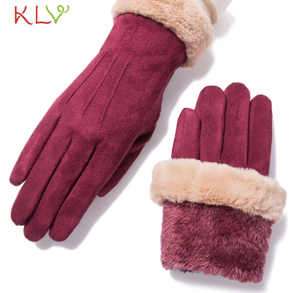 

Gloves Women Men Winter Solid Solid Full Finger Hand Outdoor Sport Warm Gloves Female Gloves Mittens Handschoenen 18oct30