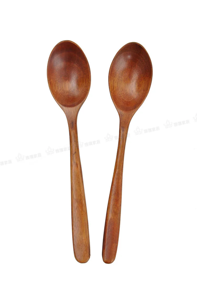 

5 Pieces 18cm Wood Spoons Soup Spoon Tea Spoon Dinnerware Creative Wooden dessert Spoon
