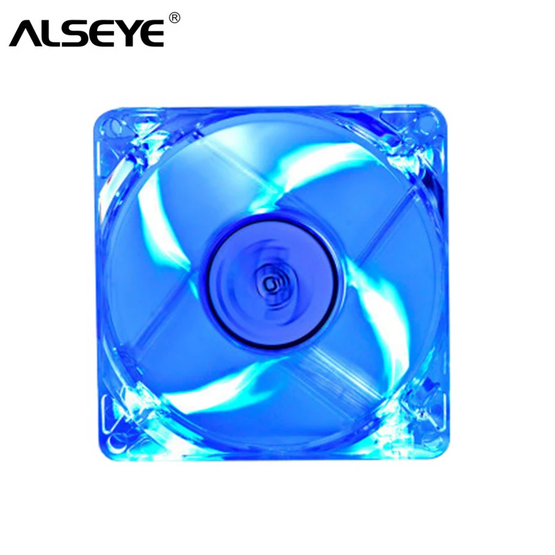 ALSEYE 80 мм куллер вентилятор для компьютера, 3pin и Molex 4D 12v 2200 об./мин. 8 см прозрачный бесшумных вентилятора охлаждения(3 цвета доступны
