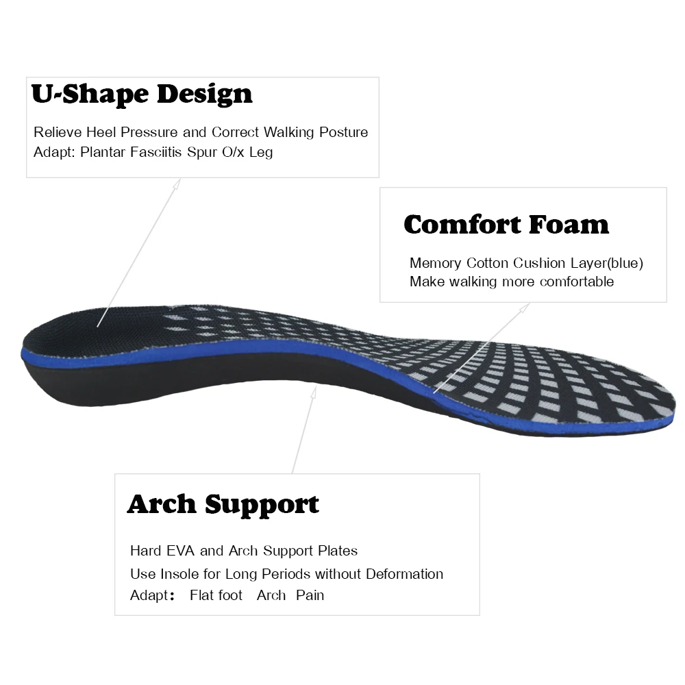 EXPfoot 3D Премиум Высокое качество ортопедические стельки O/X-leg полый стопы супинатор ортопедические подошвенный фасциит Беговая стелька