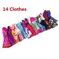 randomly pick 14 pcslot doll clothing sets fashionable clothes casual dress suits for barbie doll dress best gift baby toys