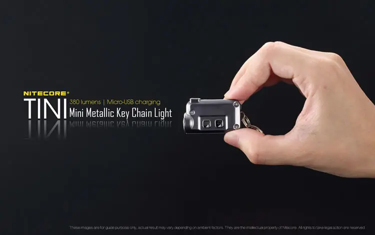 NITECORE TINI+ USB кабель для зарядного устройства 380 LMs CREE XP-G2 S3 светодиодный встроенный Аккумулятор кнопка вспышки светильник брелок Светильник