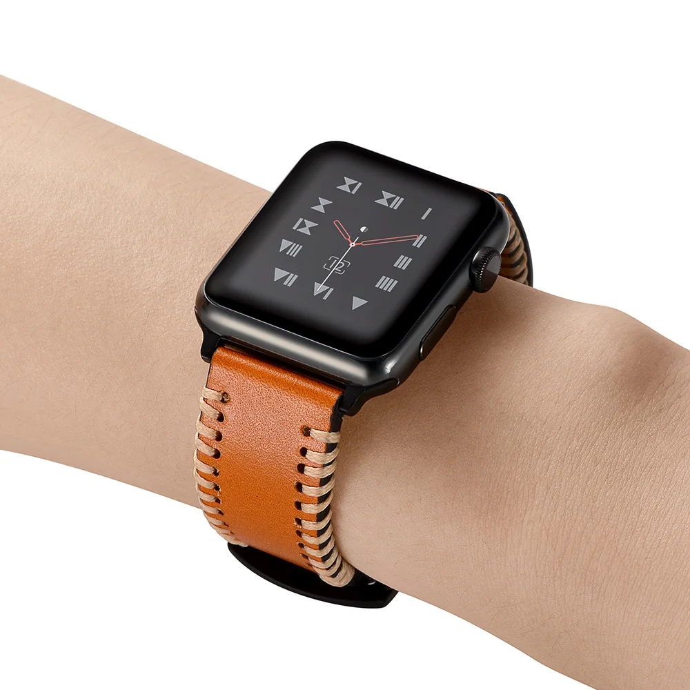 Ремешок из натуральной кожи для часов apple watch series 1 2 3 42 мм|Ремешки часов| |
