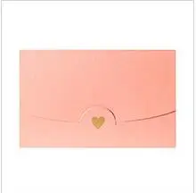 10 шт./лот) 17,5*11 см цветной перламутровый бумажный конверт Love горячее тиснение конверты для поздравительных открыток свадебные приглашения - Цвет: Pink