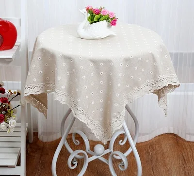 drop Large Plaid Floral Cotton Linen 2017 New Square Custom Round Tablecloths Waterproof Oilproof Tablecover Pastoral Style Lace