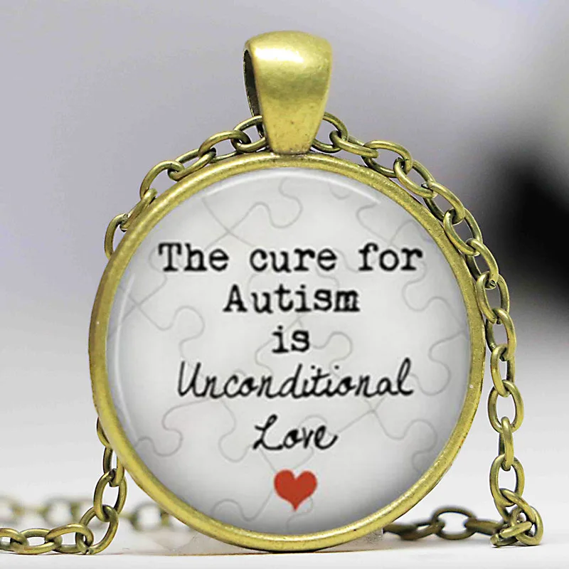 Новейшая модель Заявление ожерелье кулон аутизма мой ребенок аутистов