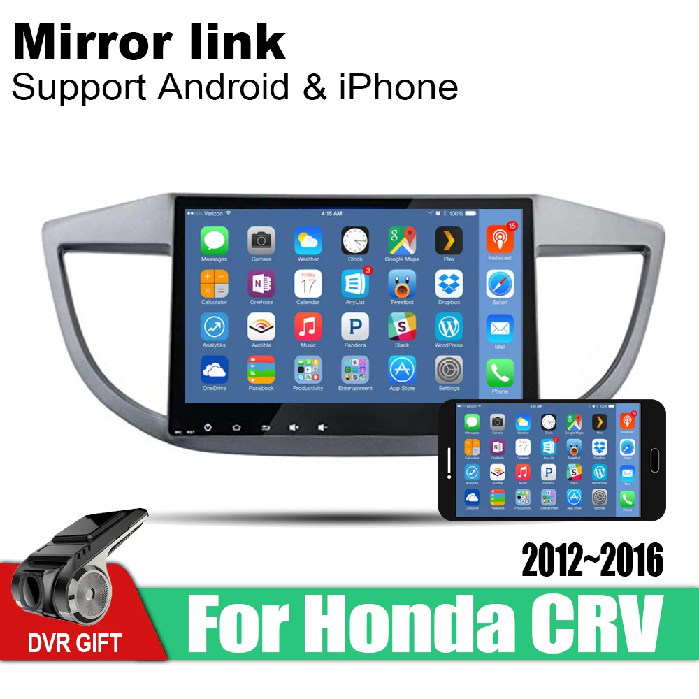 Автомобильный мультимедийный GPS навигатор ZaiXi Android 2 din для Honda CRV 2012 ~ 2016 стерео