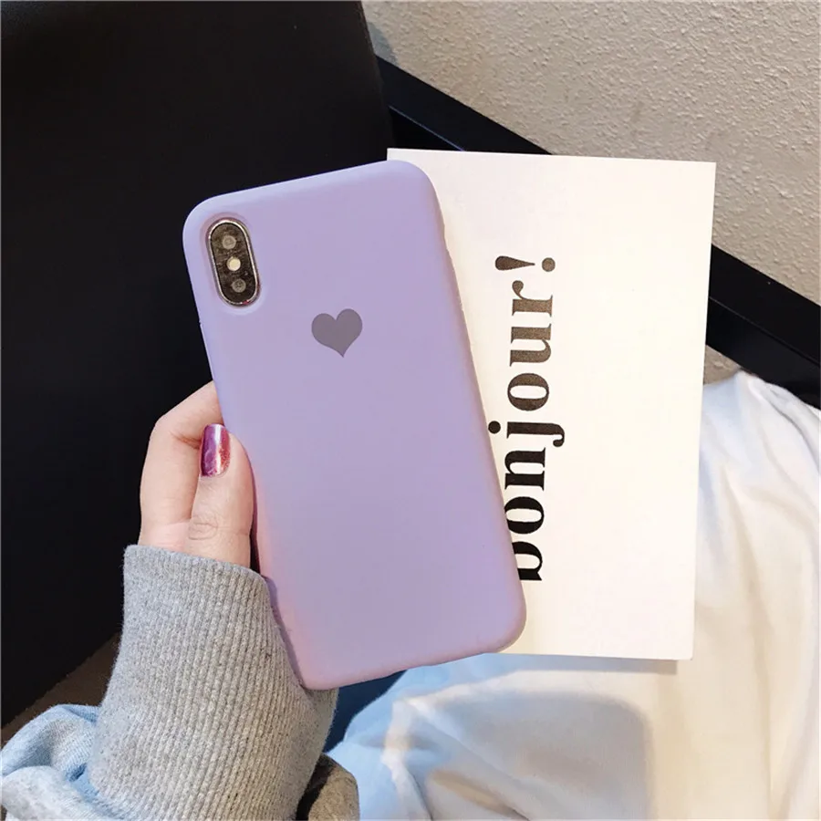 Оригинальный официальный силиконовый чехол Love Sign для iPhone 7 8 6 6s Plus телефона X Xs Max XR