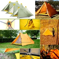 1 08kg ultralight 2 person 3 seasons camping tent nylon silicon coated rodless 2 tower large tent 570g flysheet 510g inner tent