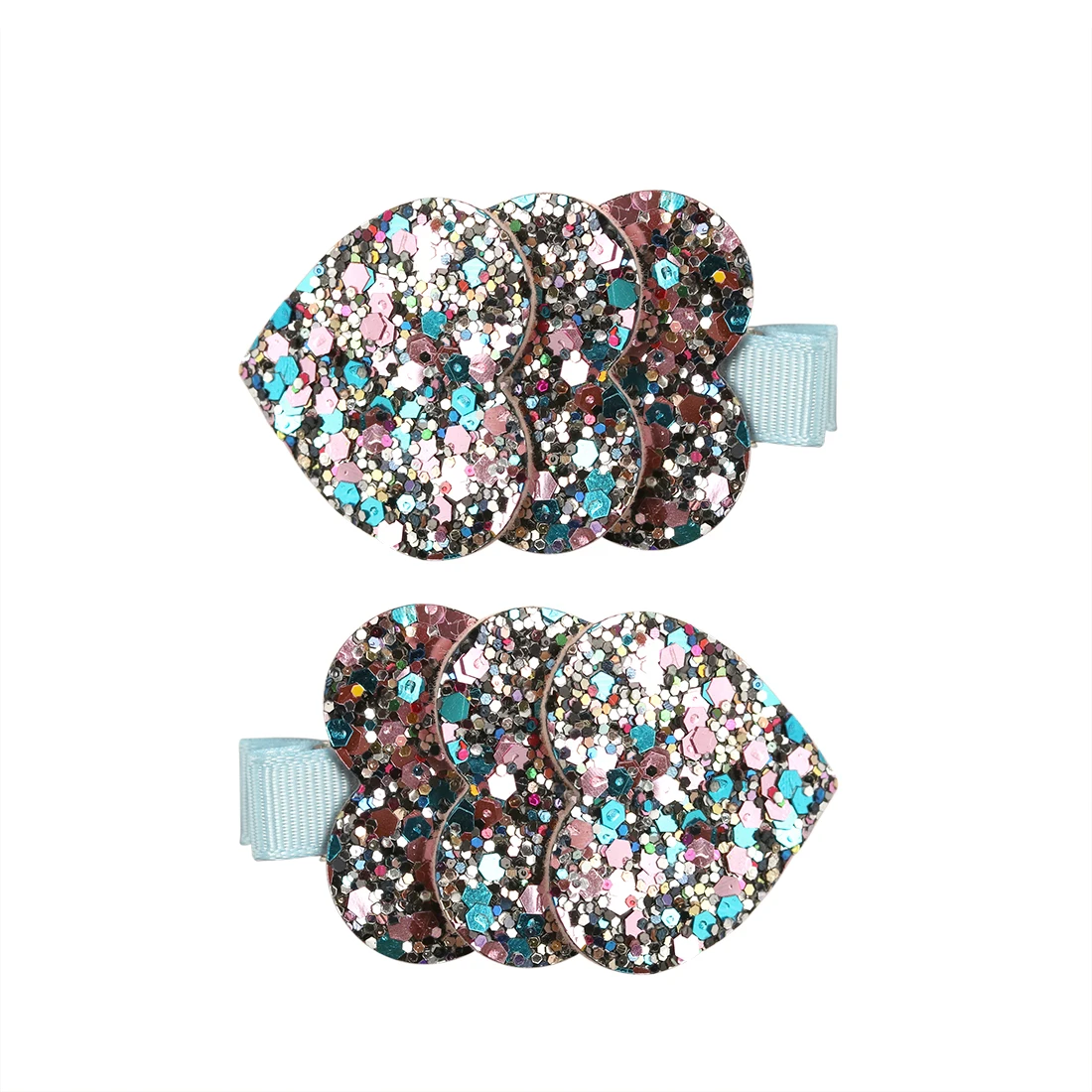 7 1 пара/2 шт. блесток Блеск шпильки для маленьких девочек Blingbling Sweet Heart заколки маленькая заколка для волос - Цвет: 7
