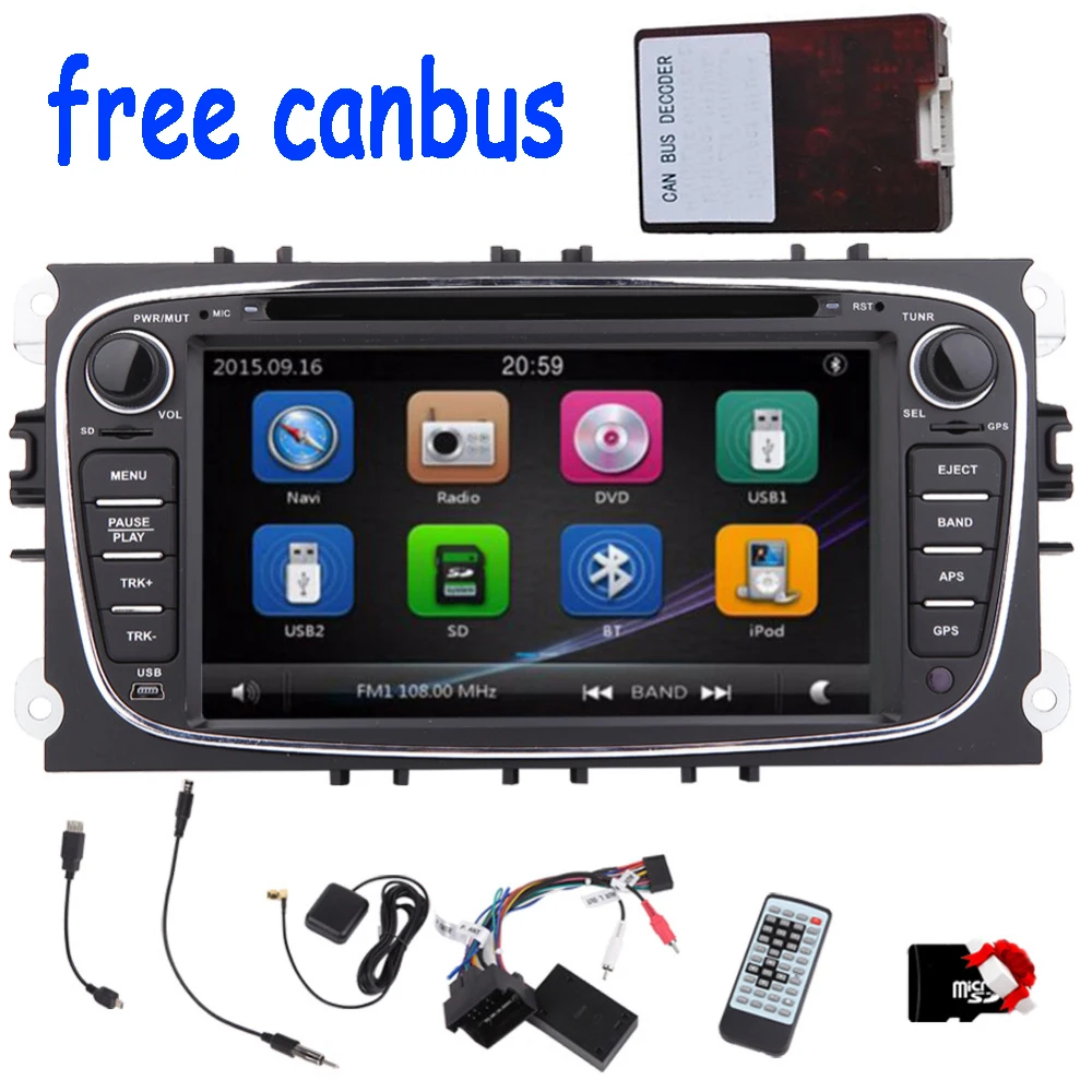 2din автомобильный dvd-плеер gps навигатор плеер для Ford Mondeo и фокус Авторадио Радио