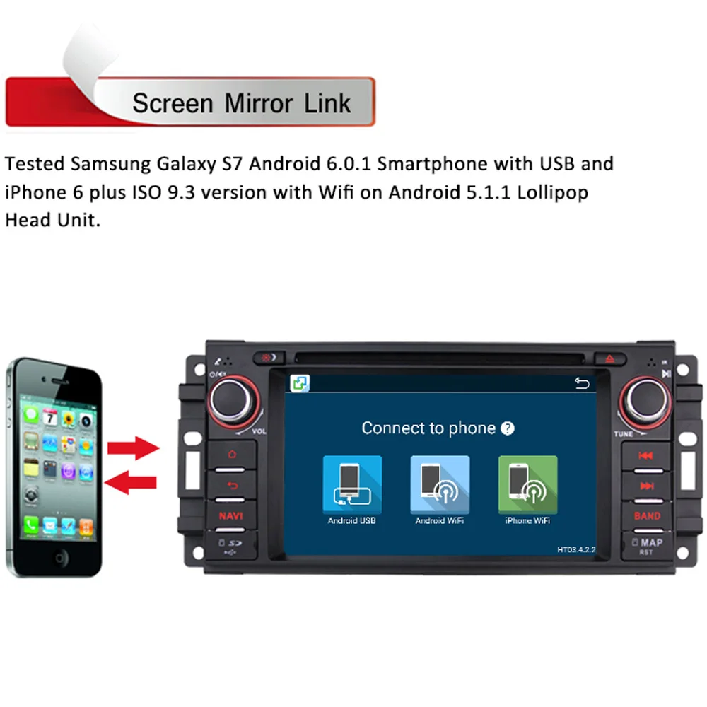6 2 &quotчетырехъядерный HD автомобильный DVD-плеер GPS-навигация Радио Аудио для Jeep