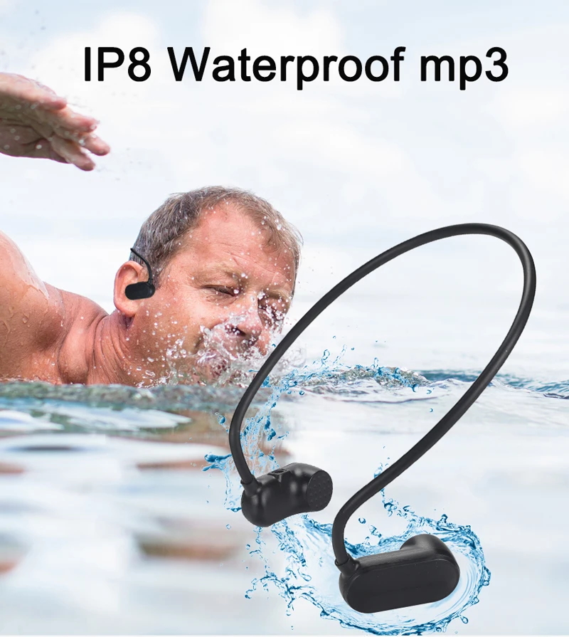 Новинка, V31, костная проводимость, 8G, 12G, HIFI, MP3 плеер, водонепроницаемые, для плавания, для улицы, спортивные наушники, USB, MP3, музыкальные плееры