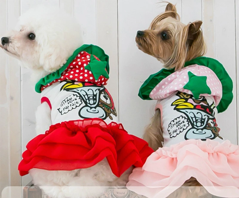 2017 весенние платья для собак в Корейском стиле милая Одежда с рисунком медведя