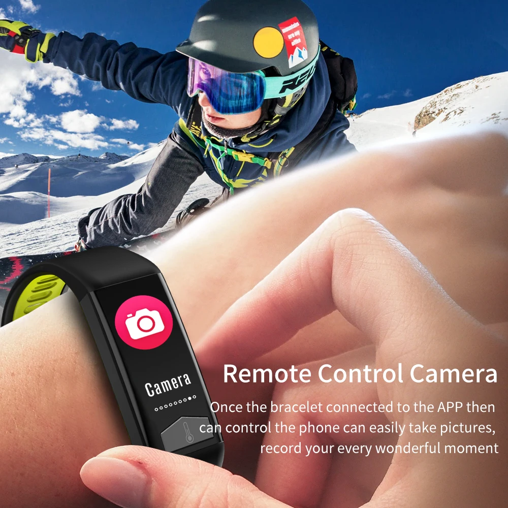 Смарт браслет T02 для измерения температуры тела водонепроницаемый фитнес трекер