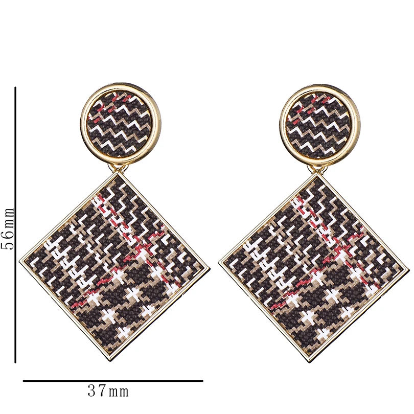 Зимние элегантные разноцветные висячие серьги &quotгусиная лапка&quot для женщин