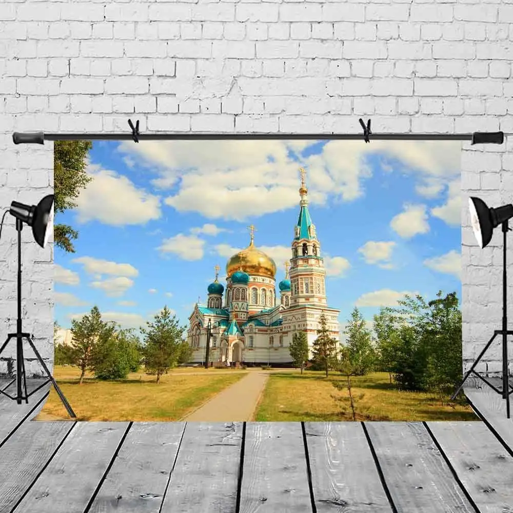 Фон для фотосъемки с изображением русского дворца 150x210 см | Электроника