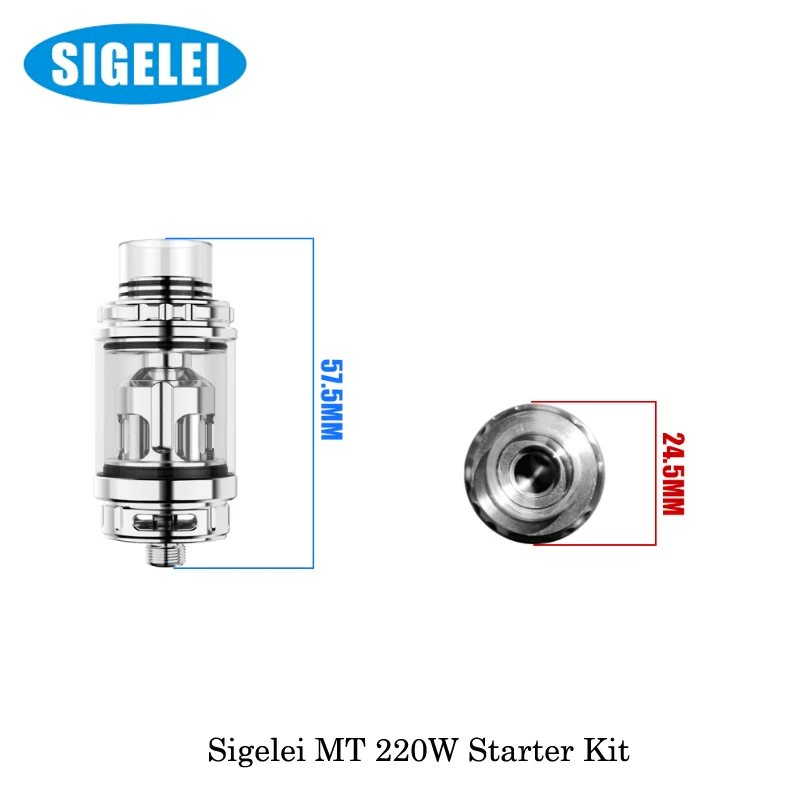 Новое поступление 220 Вт оригинальный Sigelei MT TC Starter Kit с Revolvr бак 4 0 мл работает на 2