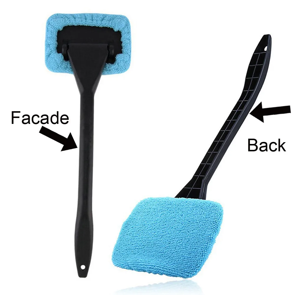

Car Washing Brush Window Cleaner Long Handle Soft Microfiber Bonnet Dust Brush Windshield Cleaning Brush #Zer