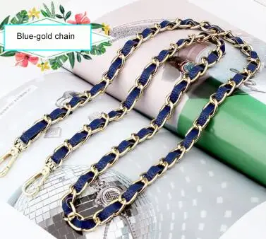 Blue-gold chain IMIDO распродажа, ремешок на цепочке для сумки, женские сменные ремешки на плечо, сумка на ремне, мягкий кожаный аксессуар, сумка, брендовая дизайнерская STP126 - Цвет: Blue-gold chain