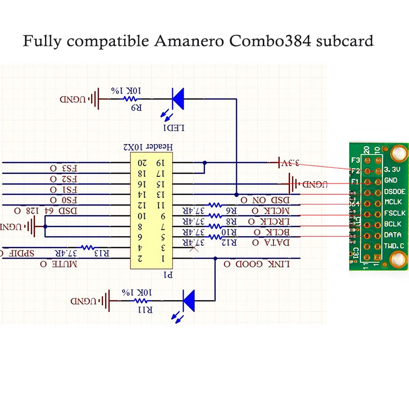 Высококачественная индивидуальная версия XMOS XU208 USB карта и аудио декодирование