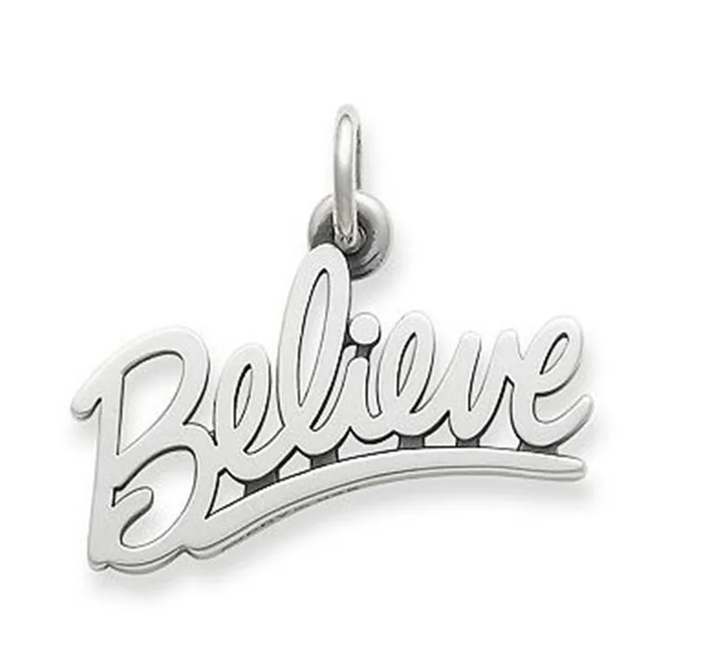 

Новая мода серебряное покрытие "believe" очарование для отличного подарка
