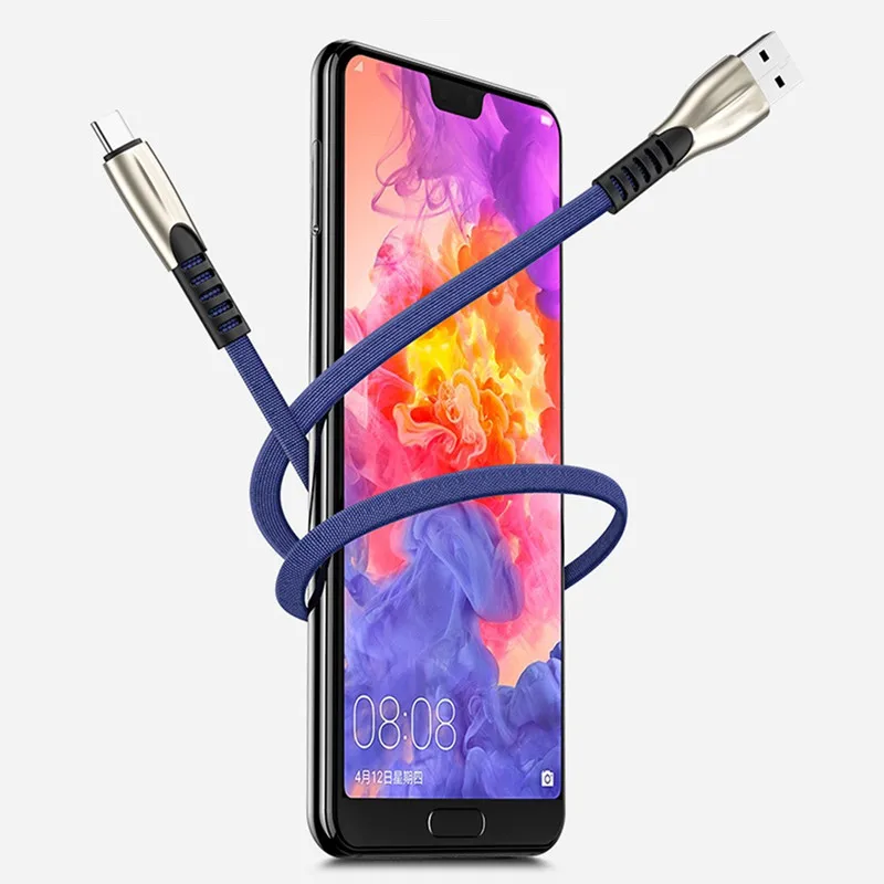 Металлический кабель с разъемом Micro USB 2 4 А для быстрой зарядки и передачи данных