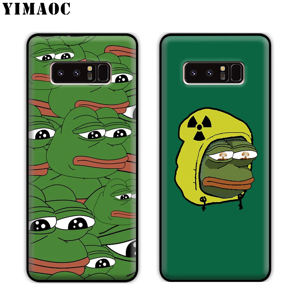 YIMAOC Pepe Funny Frog Cute Soft Silicone Case for Samsung Galaxy S10 S10e S9 S8 Plus S7 S6 Edge J6 Cover |