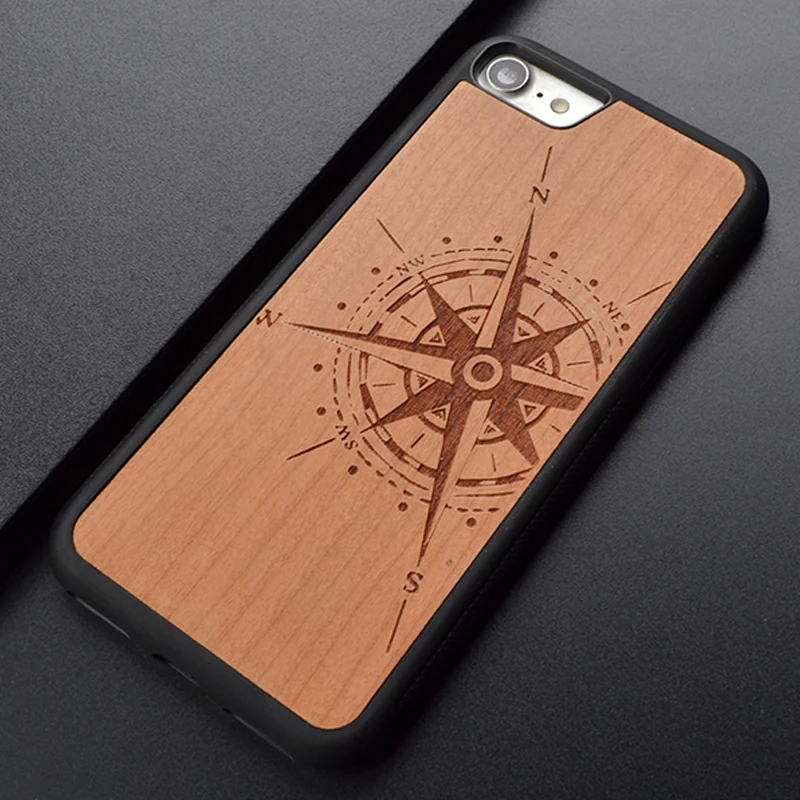 Новый брендовый тонкий роскошный чехол для Iphone X 6 S 7 8 Plus из натурального дерева с