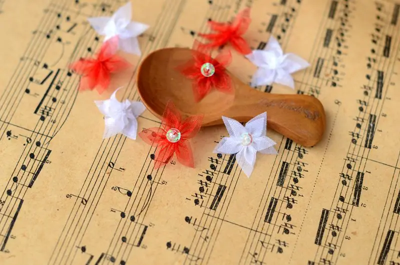 2018 hot sale Lace accessories White red drill yarn little flower | Дом и сад