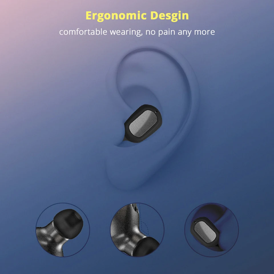 Wireless Earphones V5.0 Bluetooth Headsets Sport Earbuds with Mic and Charger Box Handsfree For iPhone Android Gaming Headsets