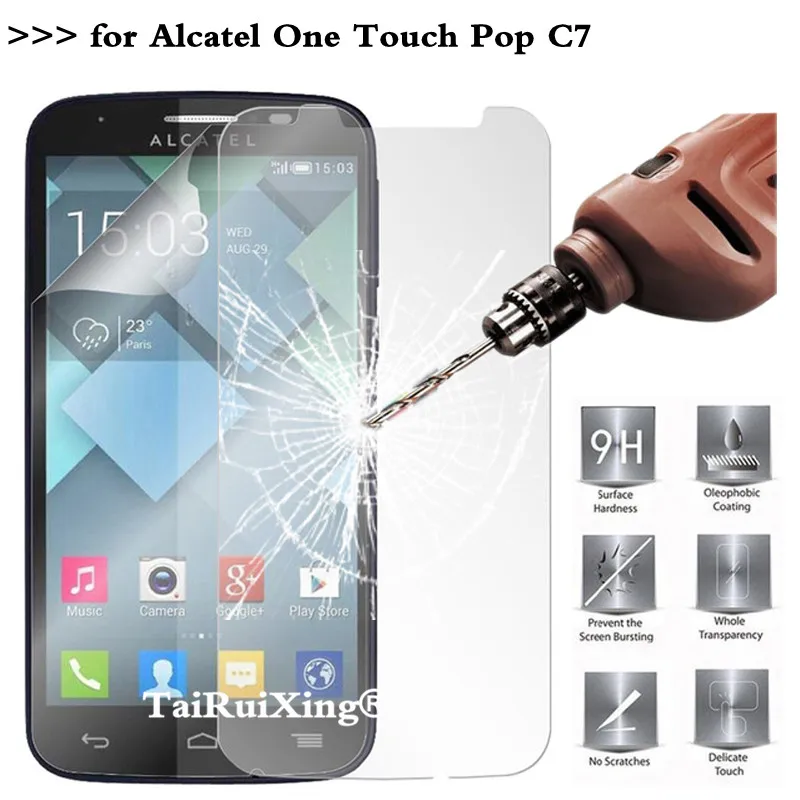 9H 2.5D 0 26 мм Закаленное стекло протектор экрана для Alcatel POP C7 Защитная пленка One Touch