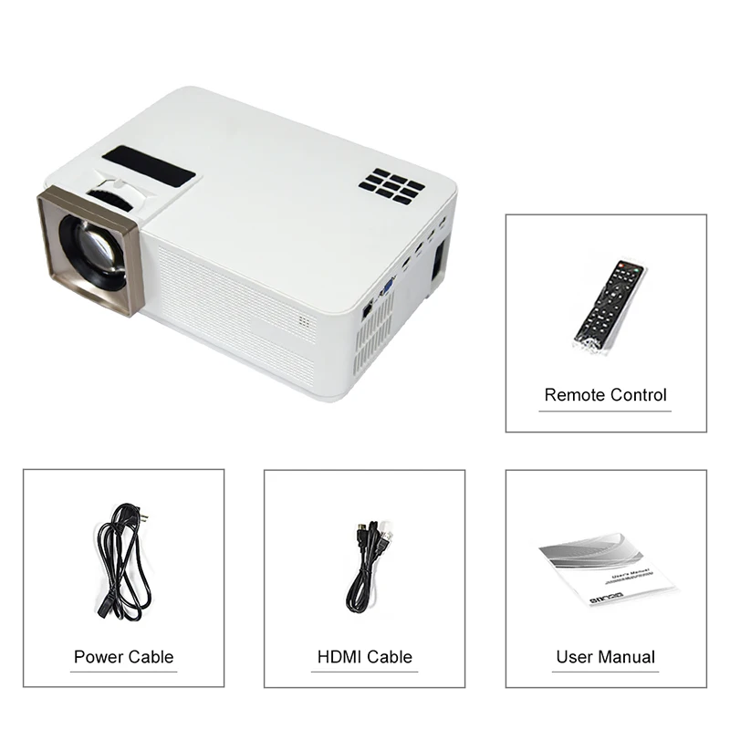 Умный проектор Wi Fi Everycom CM2 HD 720 P 4000 люмен LED видео игры дома кино развёртки