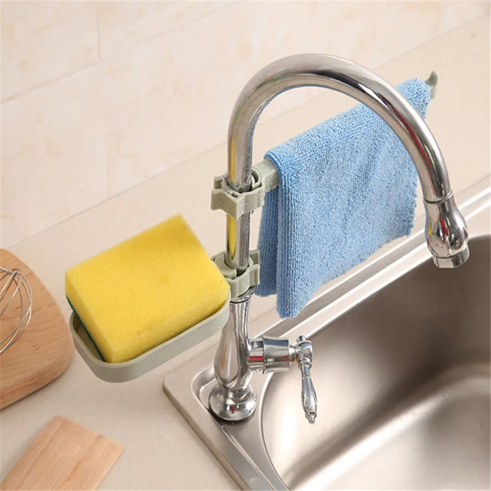 Hanging Storage Rack Bathroom Kitchen Utensil Box Rag Soap Shelf | Дом и сад