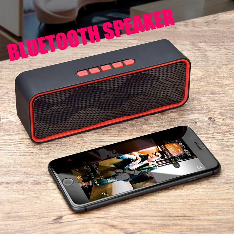 SC211 Bluetooth динамик портативный Bluetooth Колонка громкий динамик с микрофоном Музыкальная Коробка модель поддержка TF AUX FM радио для телефона ПК
