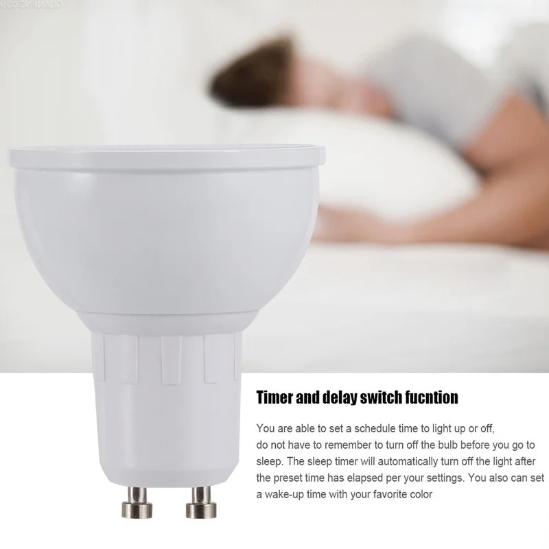 Умная лампа GU10/5 3 RGBW 5 Вт WiFi Led с регулируемой яркостью Совместимость Alexa и Google Home