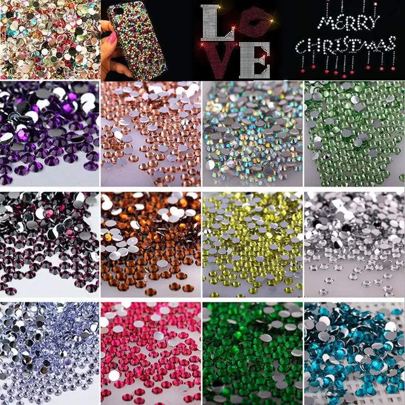 Блестящие 3D украшения для ногтей 3 мм 1000 дюйма|crystal flatback|crystal flatback rhinestonesflatback rhinestones