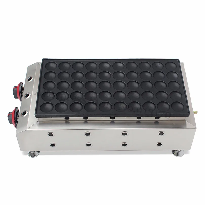 Goede Gas Nederlandse Poffertjes Grill Baker Anti-aanbak Verlengd Type Mini Pannenkoeken Machine Roestvrij Staal Merk Nieuwe 50 Gaten
