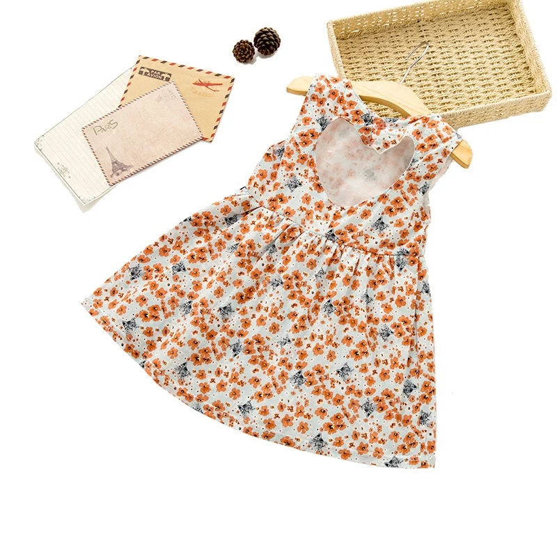 Hot Sale Summertime Baby Girls Dresses Fashion Casual Children's Clothes dress backless Girl's slip Kids wear | Детская одежда