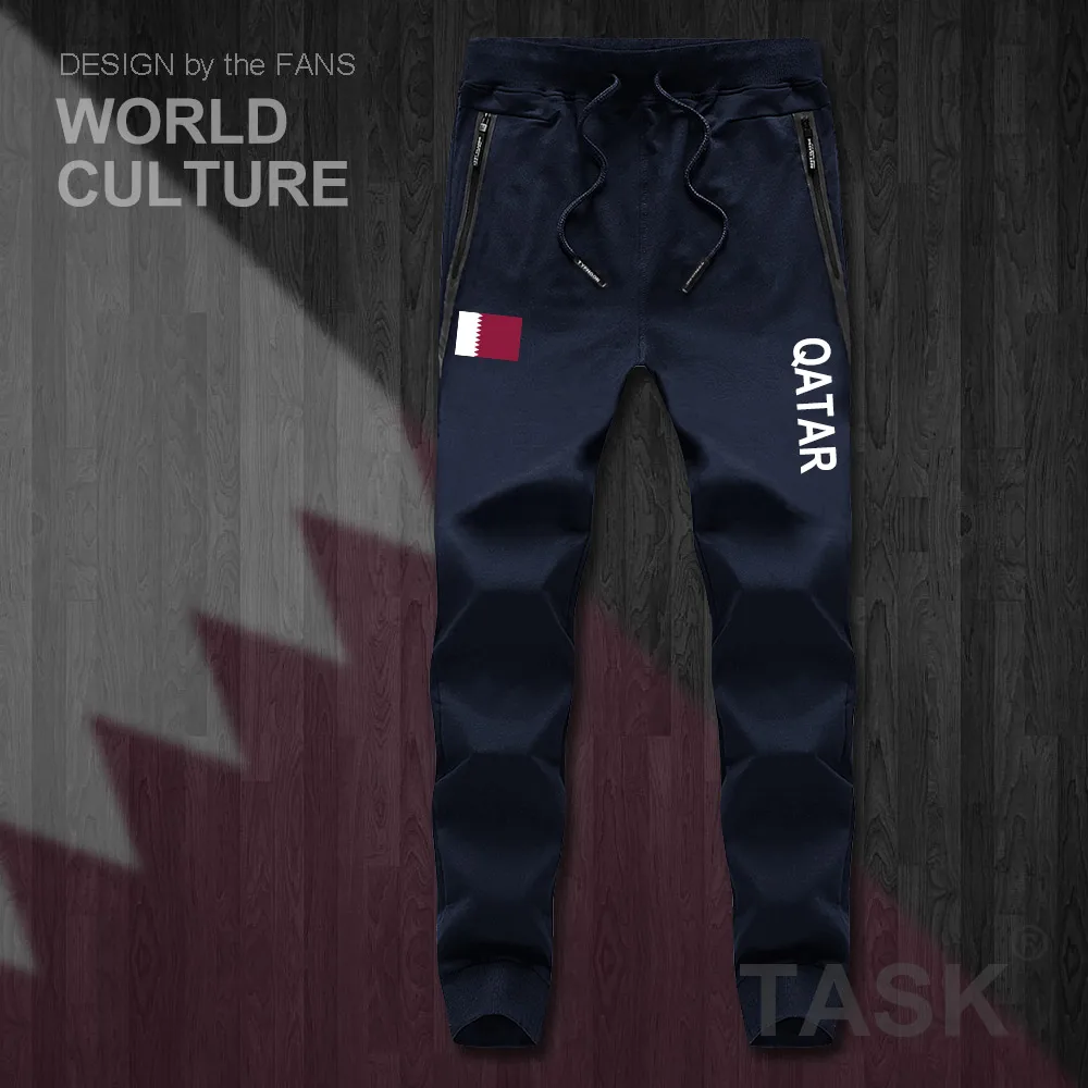 Qatari daulat QA Мужские штаны джоггеры спортивный костюм спортивные флисовые