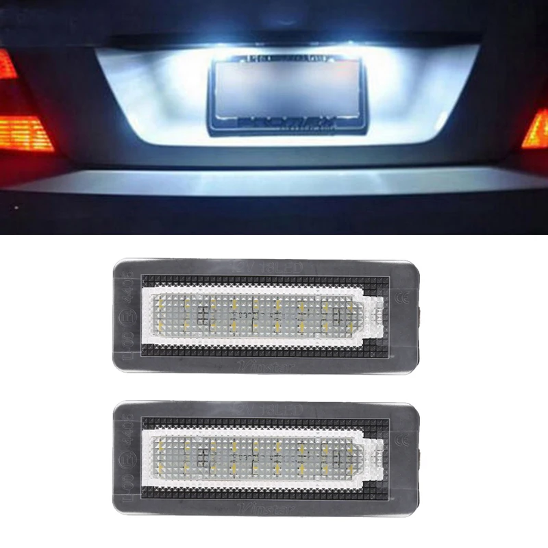 

1 Pair 18 LED Car Canbus No Error Code License Plate Lamp For Smart Rear Light