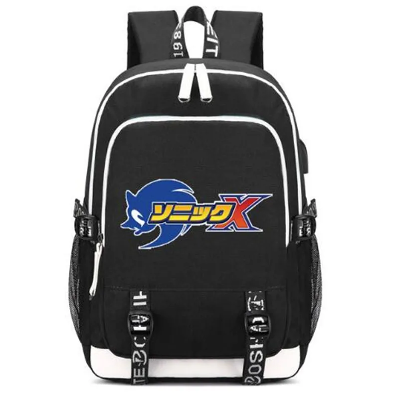 Style 1 Игровой звуковой рюкзак с ежом Сумка ж/USB модный порт/наушники Рюкзак Сумка подростковая школьная сумка на плечо для ноутбука - Цвет: Style 1