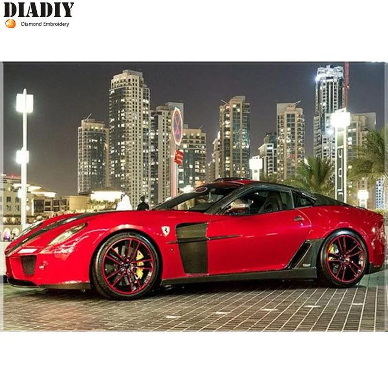 Полный набор для рисования с круглыми камнями и полотном 5D DIY алмазная живопись