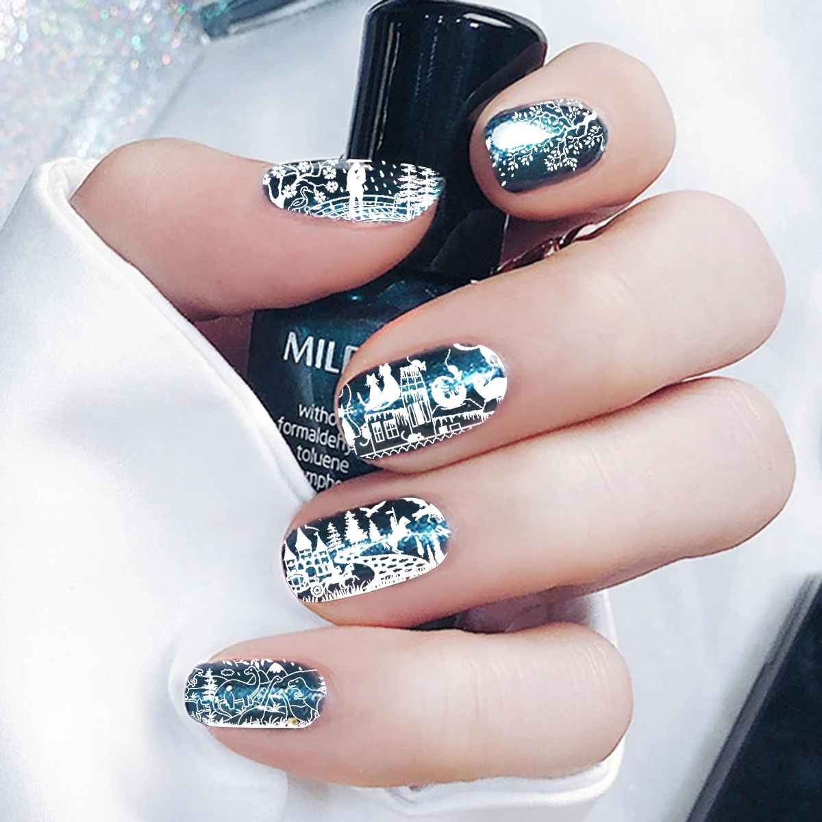 Шаблоны для штамповки ногтей BEAUTYBIGBANG Классическая линия полоски под зебру лак