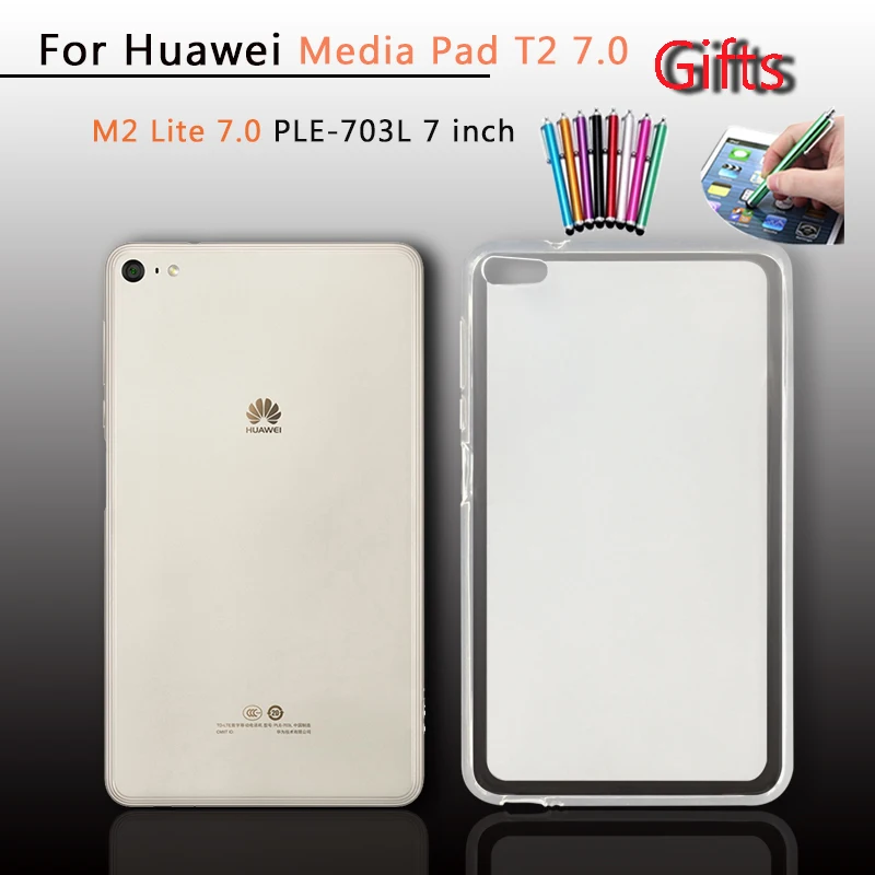 T2 7 Pro Силиконовый чехол для huawei MediaPad T3 7 3g Wi-Fi/Медиа Pad T3 10 8/T5 10,1 мягкий чехол для планшета из Уретанового термопластика чехол Tab T1 T2 7,0 8,0 10 Pro - Цвет: T2 7 Pro